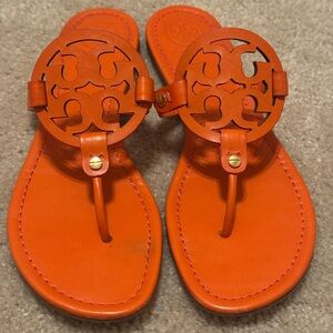 Tory Burch Miller Orange Sandals 10.5 M